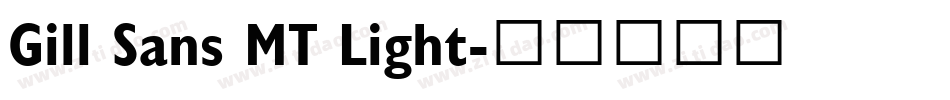 Gill Sans MT Light字体转换